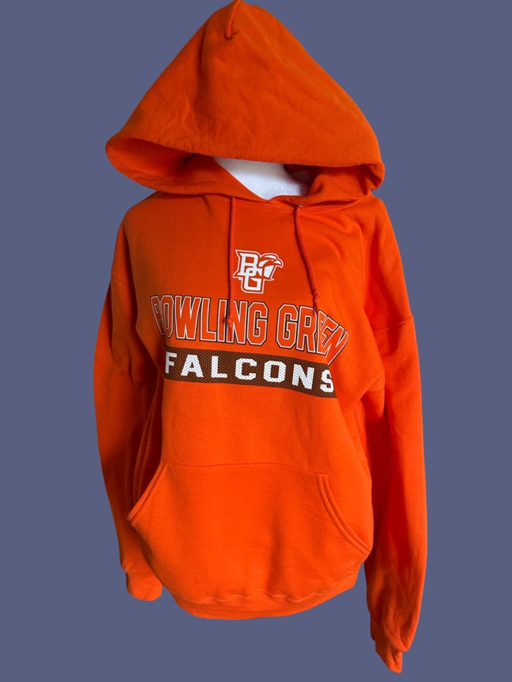 Bgsu NWT Bowling Green Falcons Orange Hooded Sweatshirt